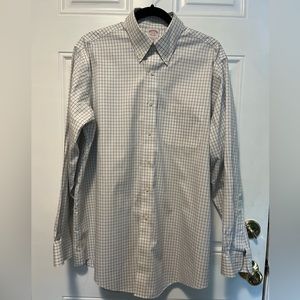 Brooks Brothers Traditional Fit Dress Shirt, 16 - 34, Windowpane
